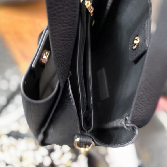 kate spade Black Pebbled Leather Crossbody Bag with Gold Logo - Picture 13 of 13
